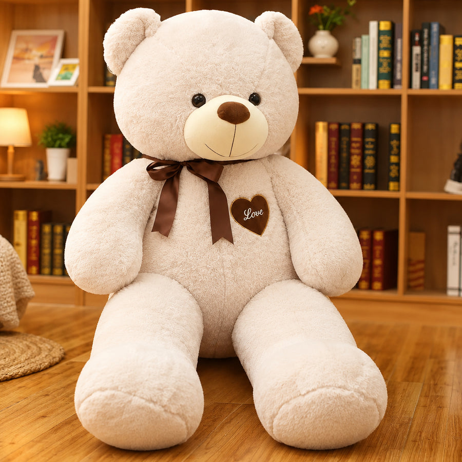 Ours en Peluche Géant XXL - Un Compagnon Câlin de 1 Mètre au Grand Cœur