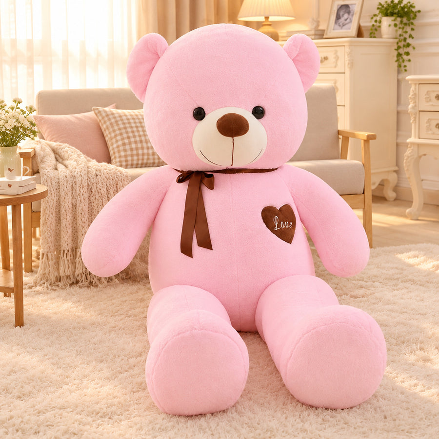 Ours en Peluche Géant XXL - Un Compagnon Câlin de 1 Mètre au Grand Cœur