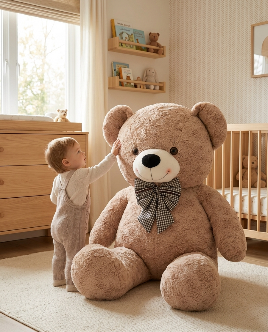 Ours en peluche géant : le compagnon câlin XXL pour petits et grands