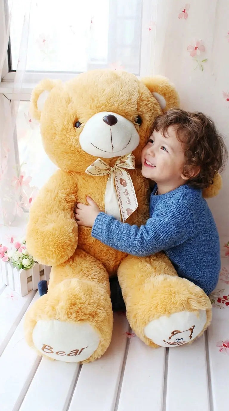 Ourson En Peluche Géant Kawaii : Votre Compagnon Doux et Cozy